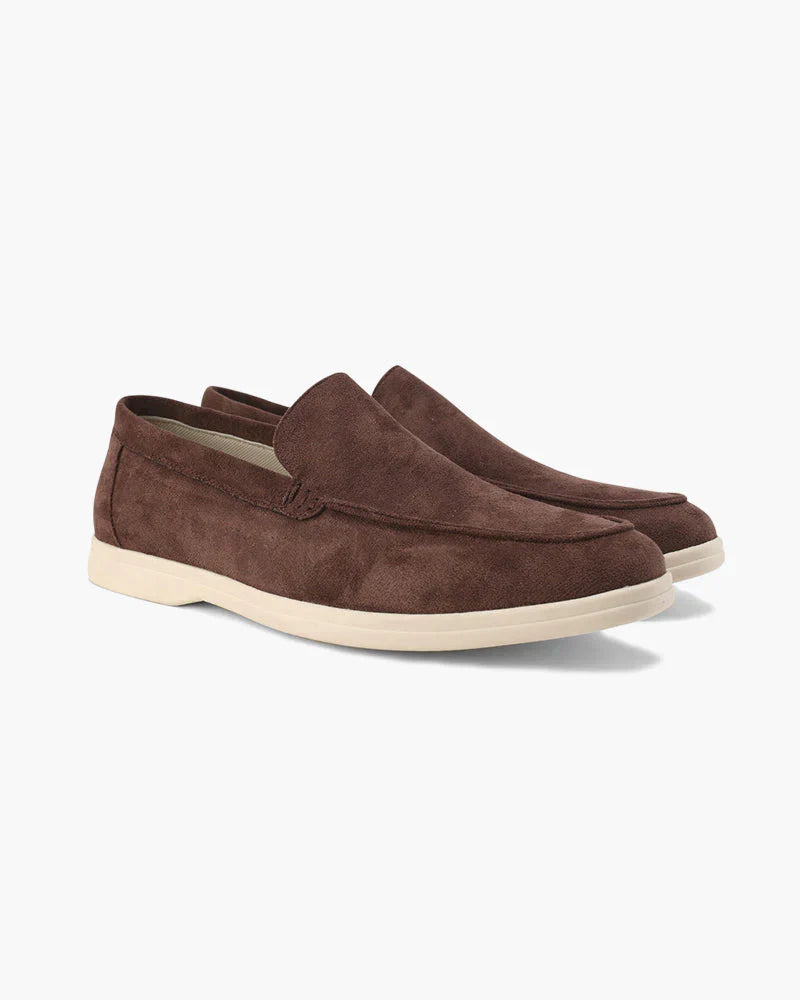 Men's Apron Toe Slip On Loafer Shoes – Napped Upper Sneaker Sole Casual