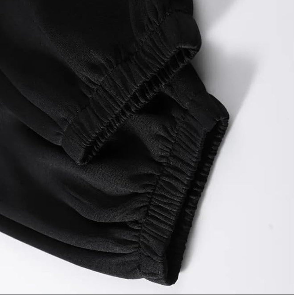 Men's Baggy Sweatpants – Drawstring Waist Ribbed Cuff Ankle Streetwear Lounge