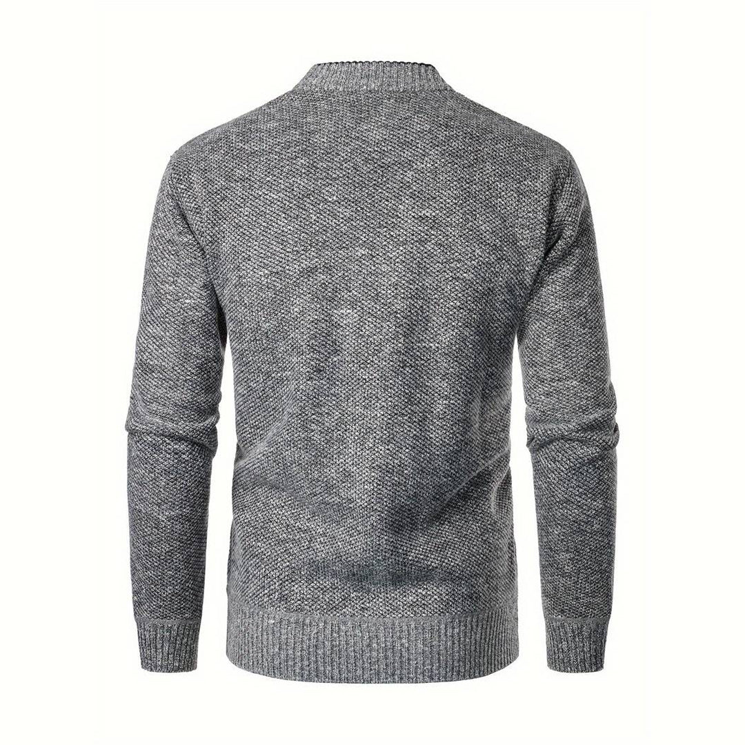 Men's Button Front V Neck Cardigan – Lined Long Sleeve Casual Everyday Wear