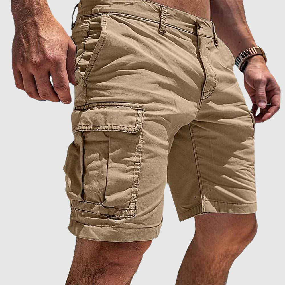 Men's Cargo Shorts – Multi Pocket Belt Loop Mid Length Summer Casual
