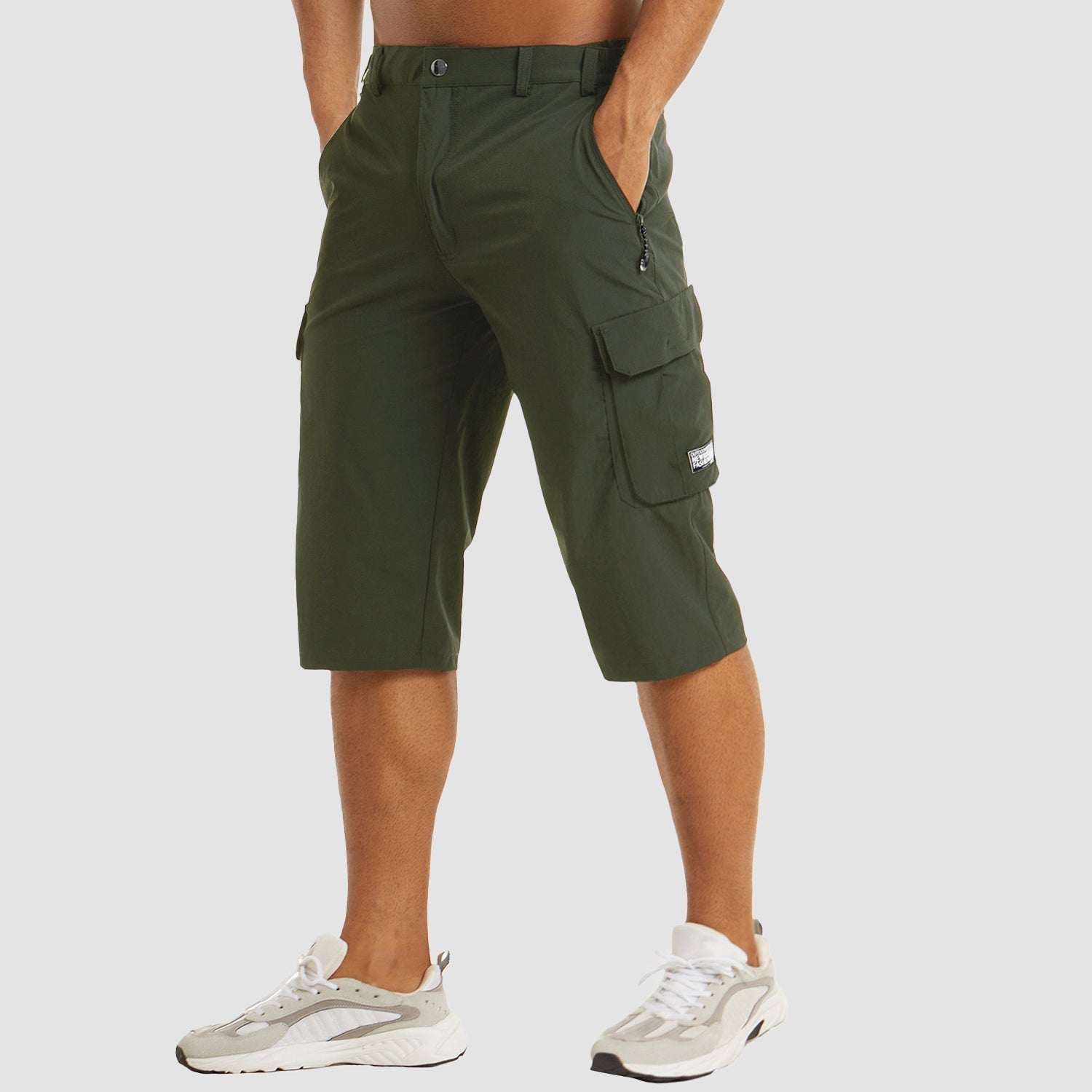 Men's Cargo Shorts – Multi Pocket Zip Fly Knee Length Outdoor Casual