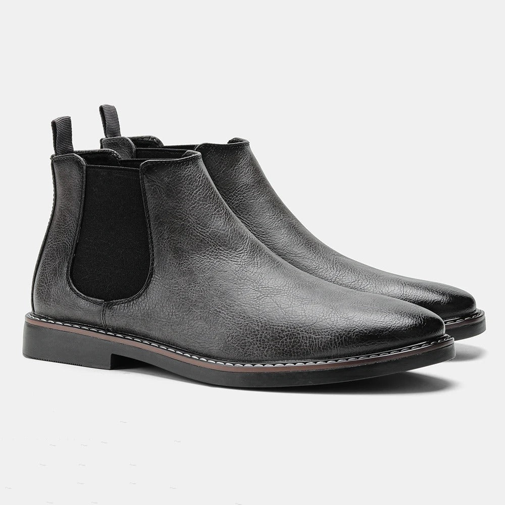 Men's Chelsea Ankle Boots – Pull Tab Slip On Smart Casual Dress Boot
