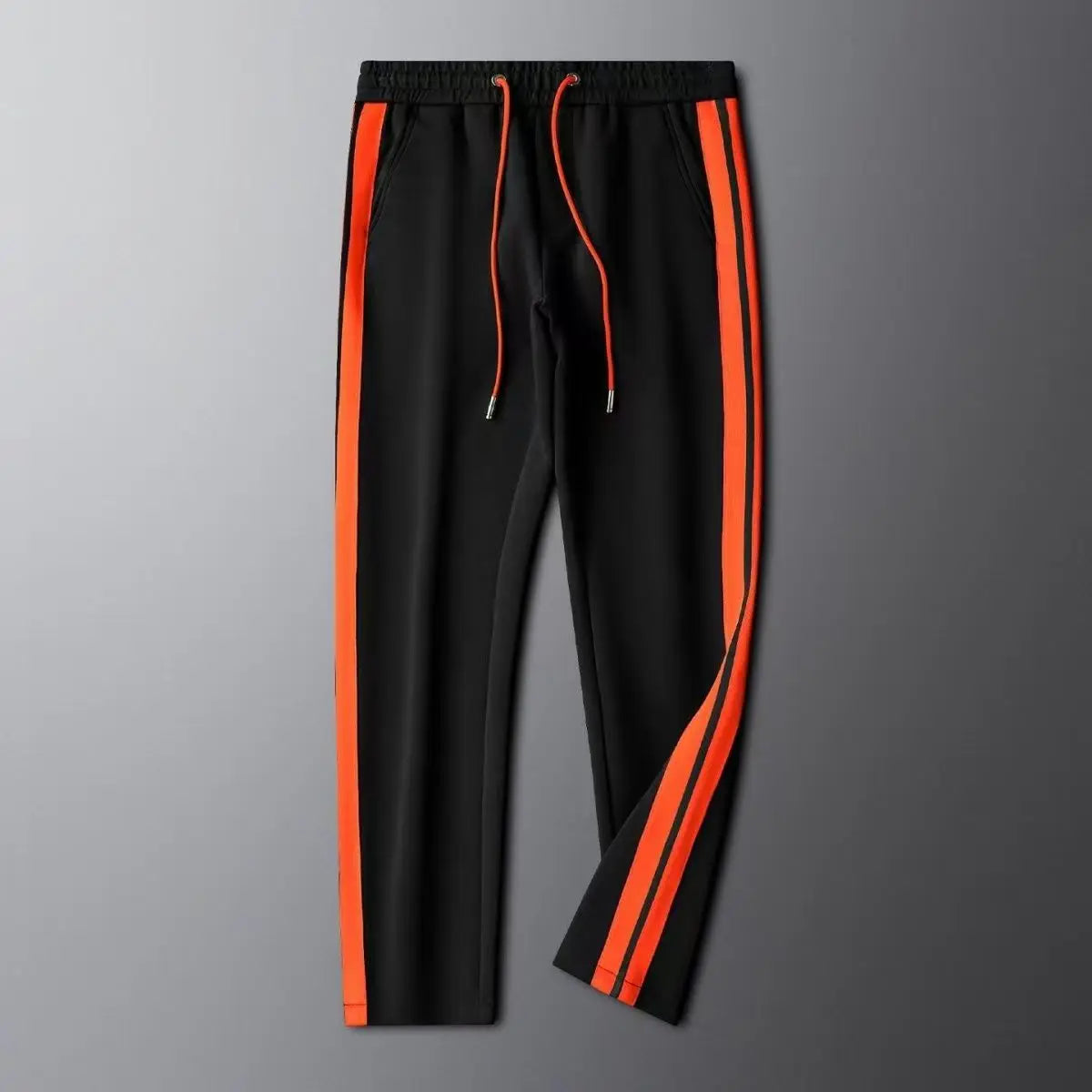 Men's Colour Block 2-Piece Tracksuit – Stand Collar Zip Up Straight Leg Set