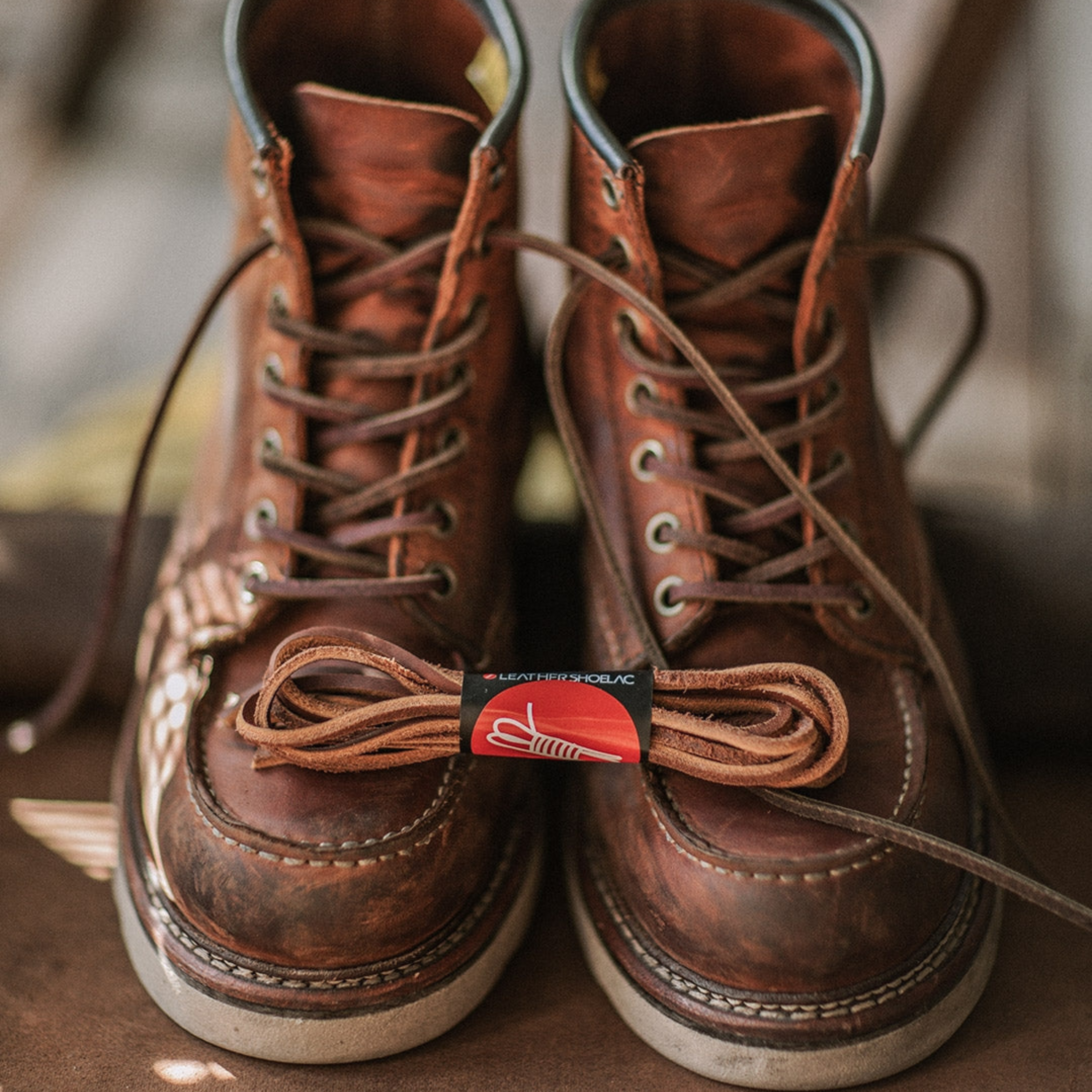 Men's Moc Toe Lace-Up Rugged Work Boots – Full Grain Heritage Outdoor