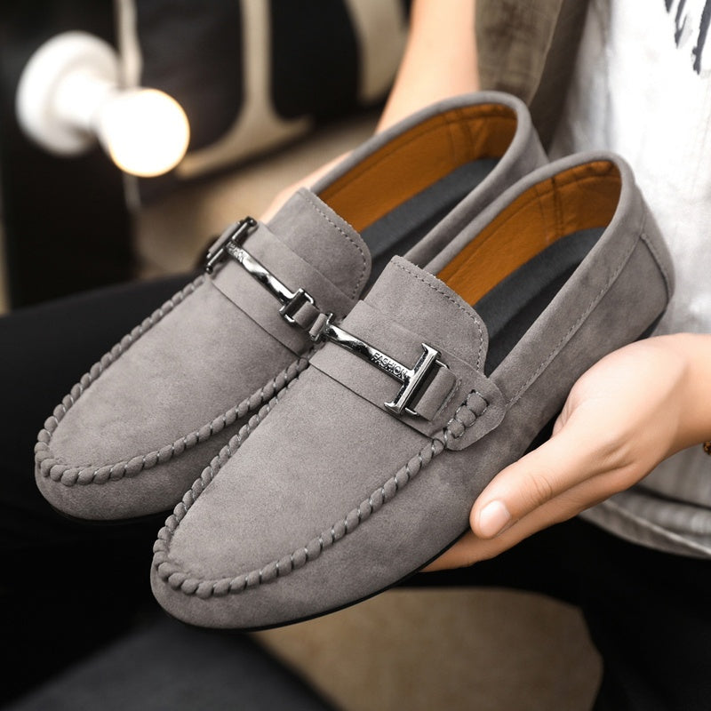 Men's Moccasin Slip On Loafers – Penny Strap Accent Round Toe Smart Casual
