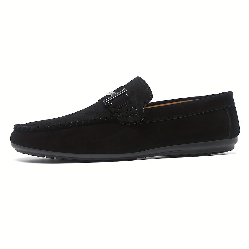 Men's Moccasin Slip On Loafers – Penny Strap Accent Round Toe Smart Casual