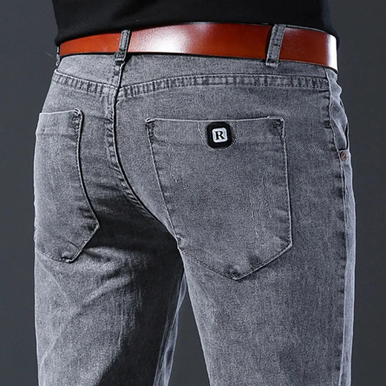 Men's Skinny Fit Stretch Denim Jeans – Five Pocket Tapered Ankle Everyday Casual
