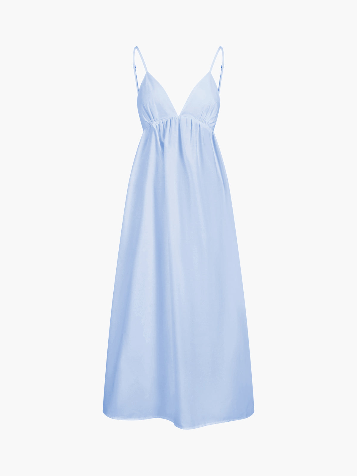 Women's Backless Spaghetti Strap Maxi – Deep V Neck Babydoll Summer Dress