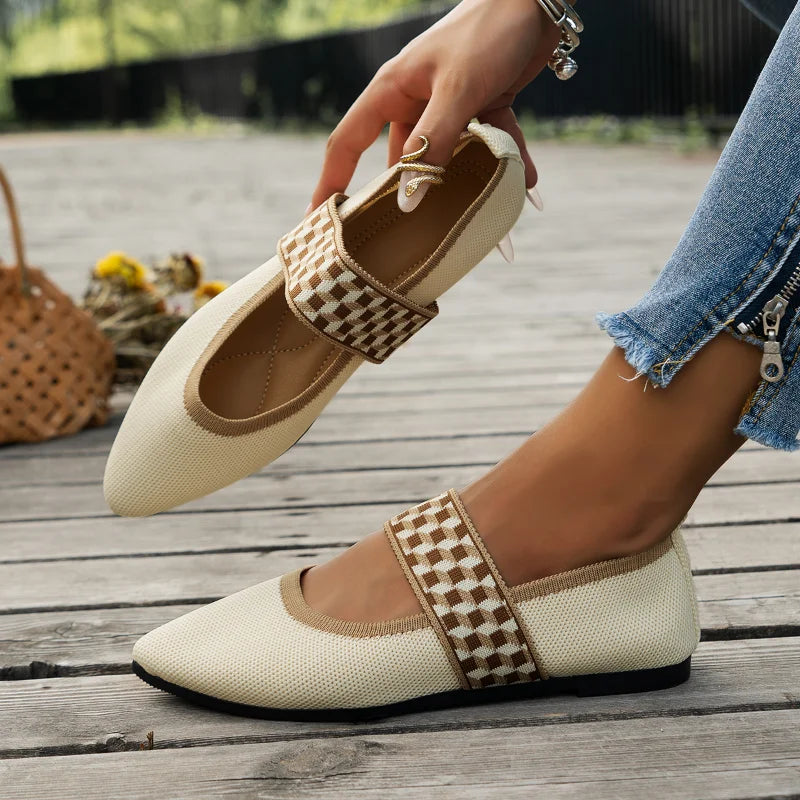 Women's Geometric Mule Shoes – Pointed Toe Instep Strap Casual Everyday