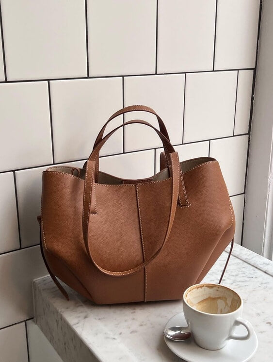 Women's Large Carryall Tote Bag – Double Handle Open Top Everyday Work
