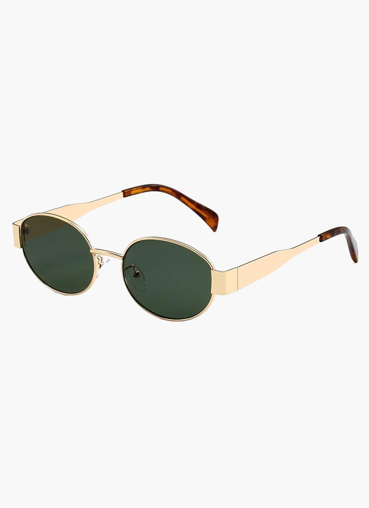 Women's Oval Frame Tinted Lens Sunglasses – Flat Brow Bar Casual Everyday