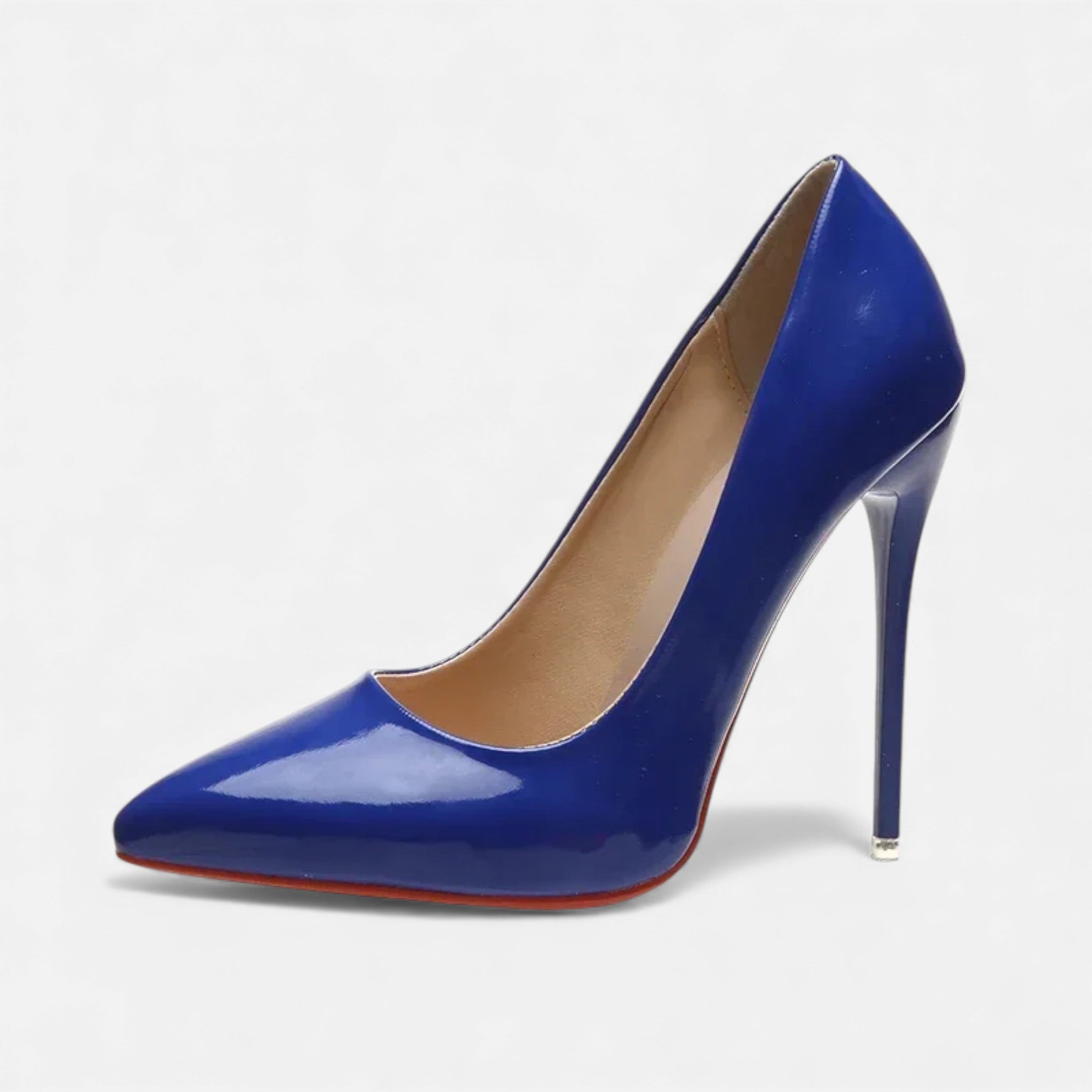 Women's Patent Pointed Toe Stiletto Pumps – Slip On High Heel Evening Party