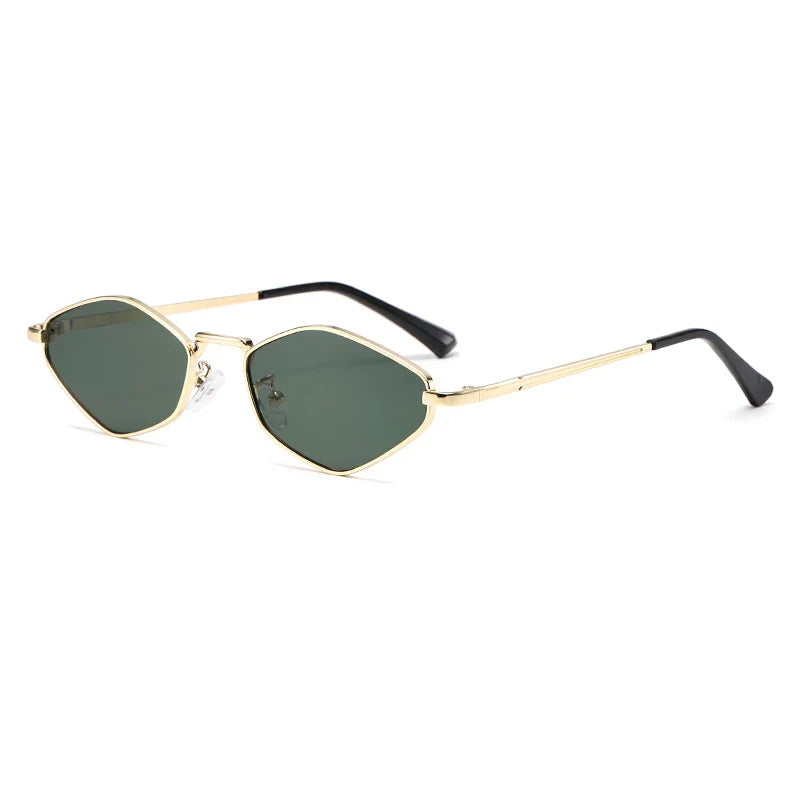 Women's Slim Angular Oval Frame Sunglasses – Retro Cat Eye Everyday