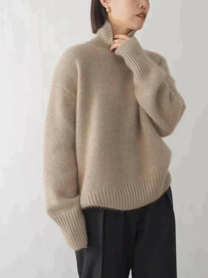 Women's Turtleneck Long Sleeve Sweater – Knit Pullover Street