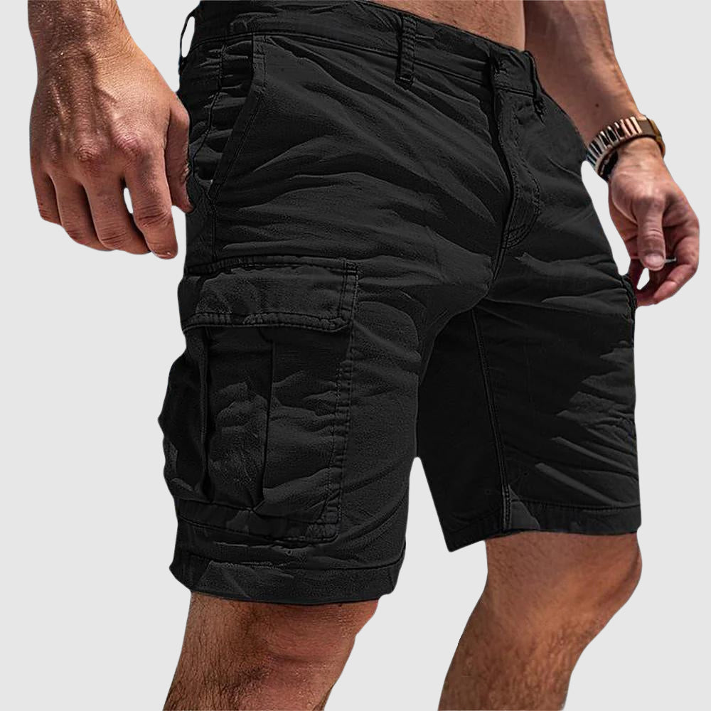 Men's Cargo Shorts – Multi Pocket Belt Loop Mid Length Summer Casual