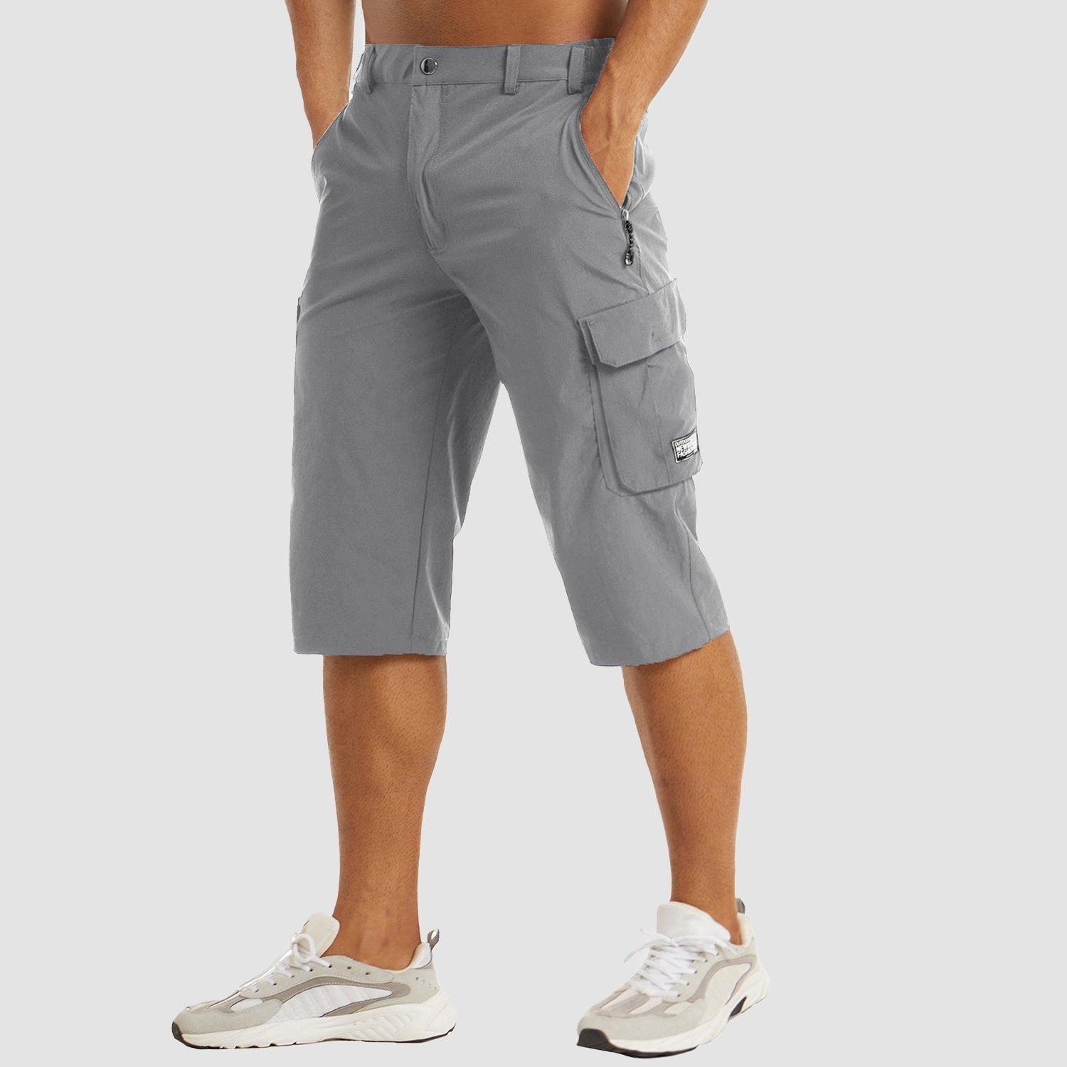 Men's Cargo Shorts – Multi Pocket Zip Fly Knee Length Outdoor Casual