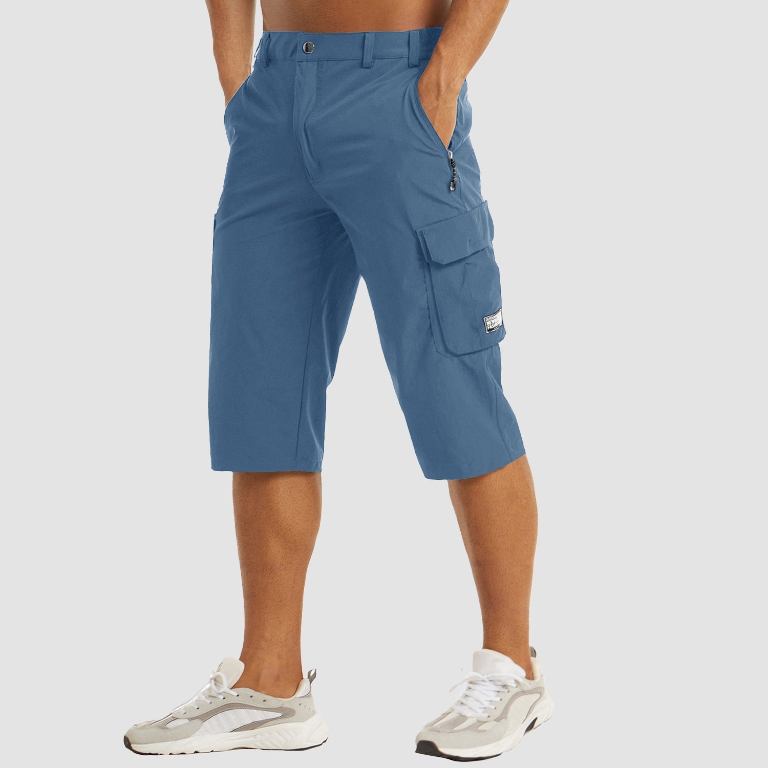 Men's Cargo Shorts – Multi Pocket Zip Fly Knee Length Outdoor Casual