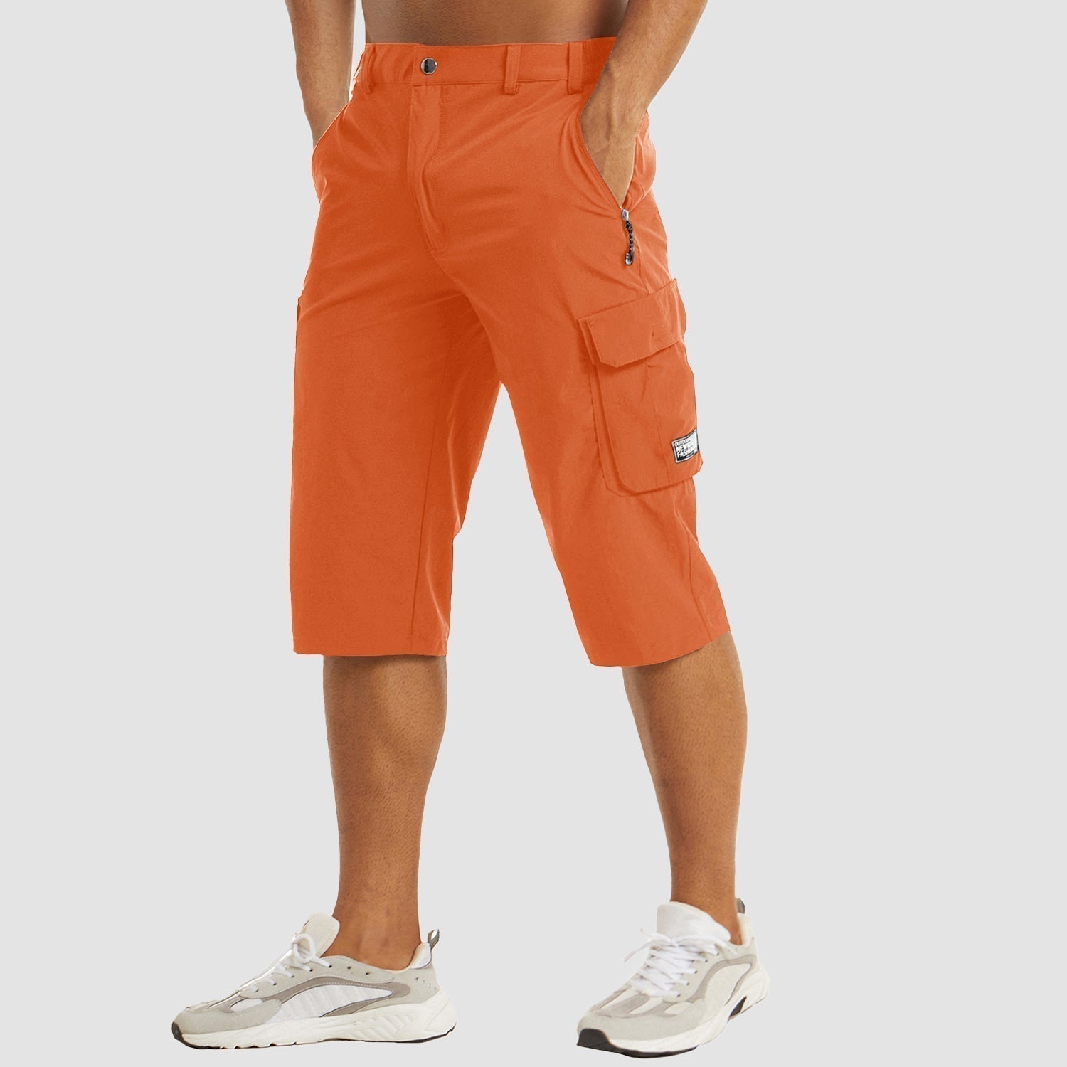 Men's Cargo Shorts – Multi Pocket Zip Fly Knee Length Outdoor Casual