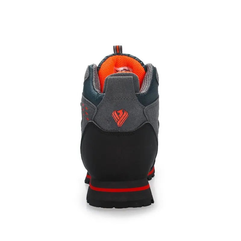 Men's High Top Lace Up Hiking Shoes – Closed Toe Ankle Boot Outdoor Trail