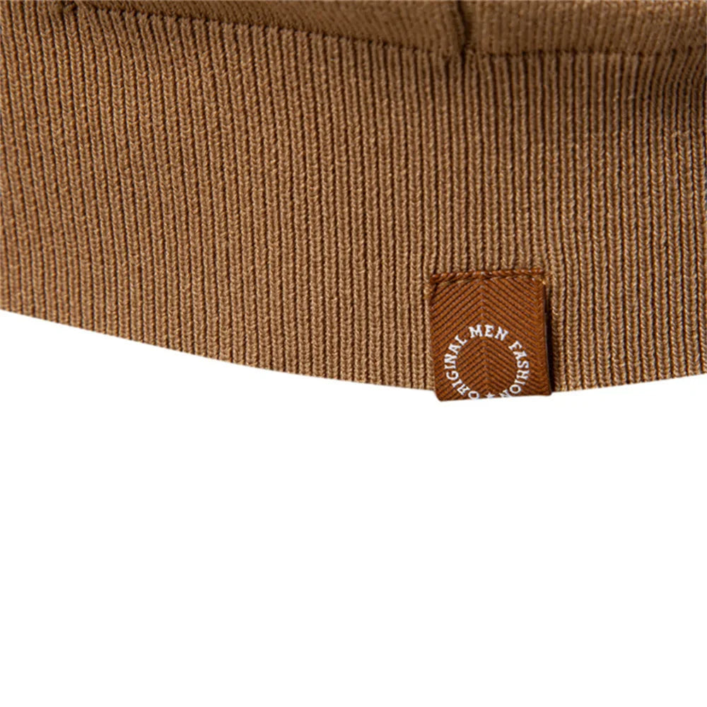 Men's Knit Striped Quarter Zip Polo – Short Sleeve Contrast Cuff Golf