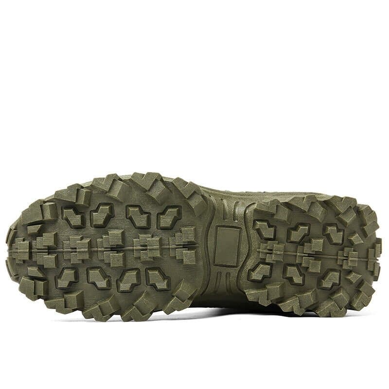 Men's Lace-Up Tactical Slip Resistant Work Boots – Side Zip Outdoor Hiking