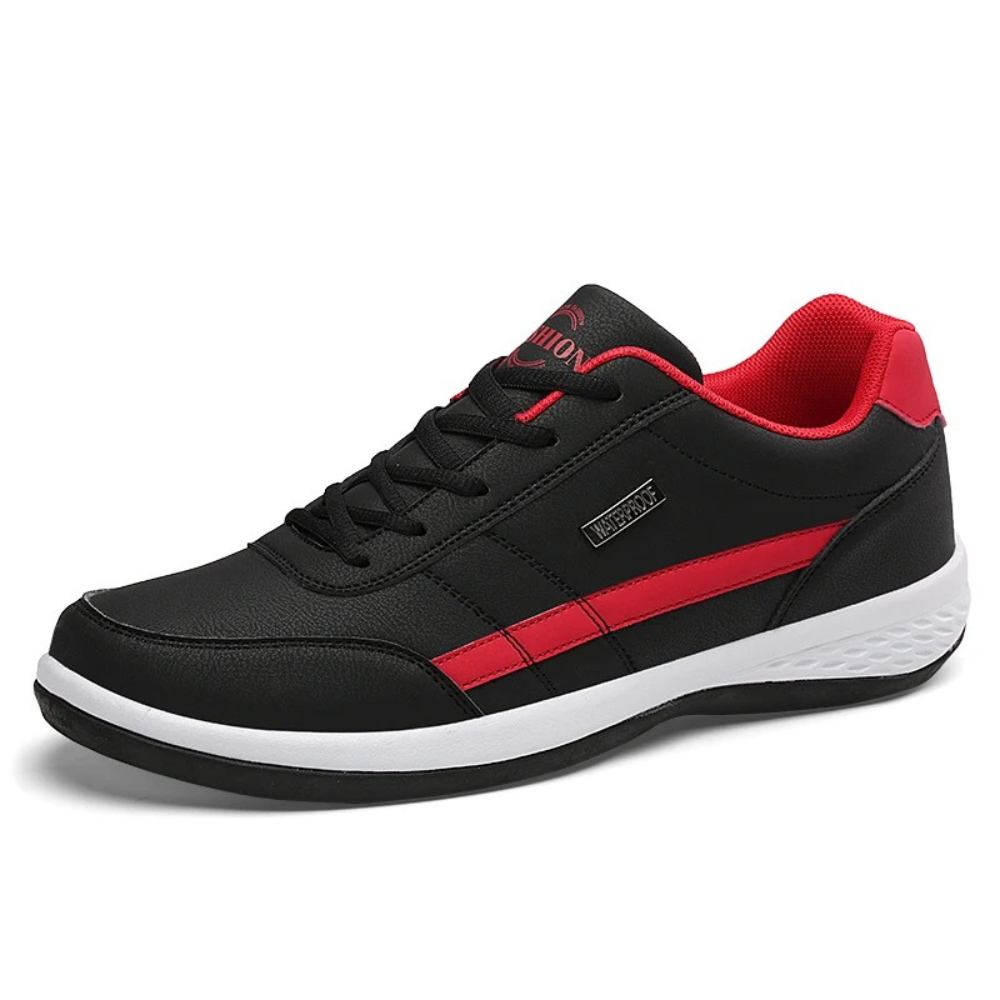 Men's Low Top Sneakers – Lace Up Contrast Panel Round Toe Everyday