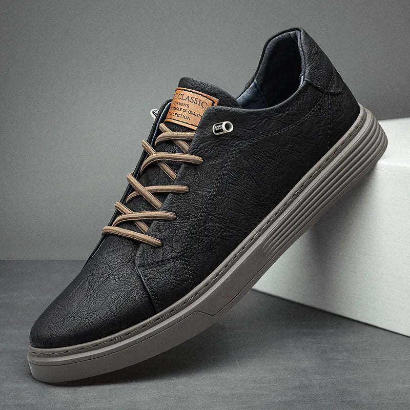 Men's Low Top Sneakers – Lace Up Round Toe Skate Casual Street Everyday Wear