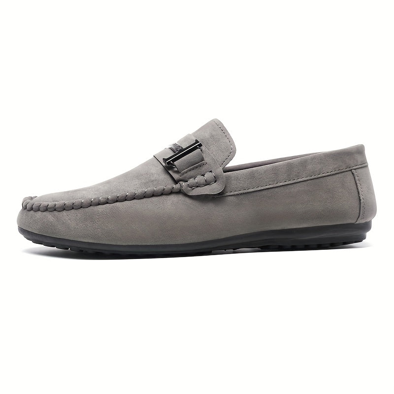 Men's Moccasin Slip On Loafers – Penny Strap Accent Round Toe Smart Casual