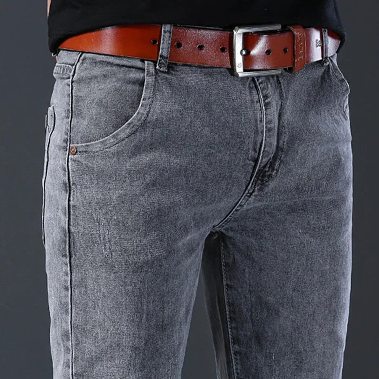 Men's Skinny Fit Stretch Denim Jeans – Five Pocket Tapered Ankle Everyday Casual