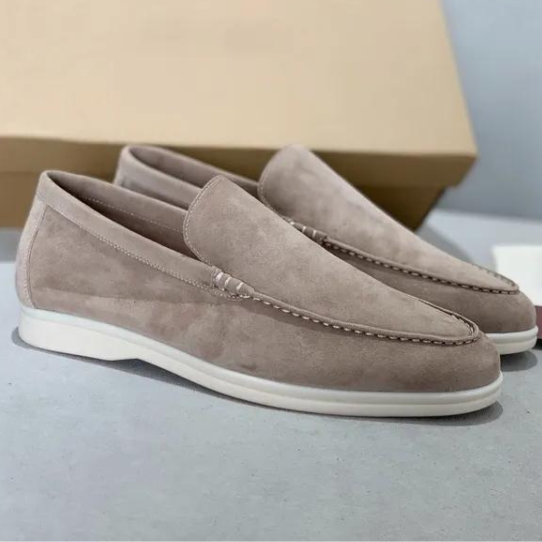 Men's Slip On Loafer Shoes – Moc Toe Suede Style Sneaker Sole Casual