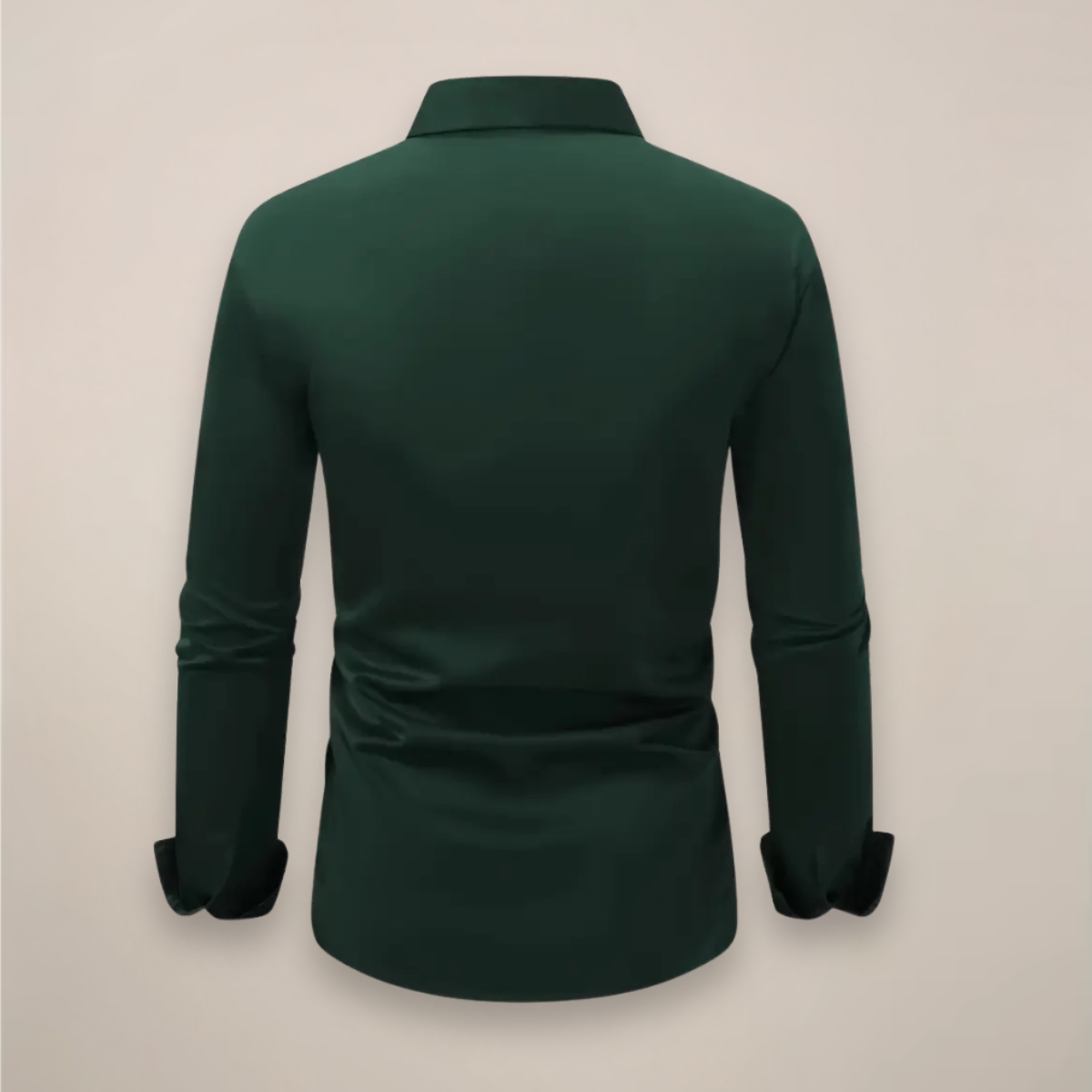 Men's Solid Slim Fit Dress Shirt – Classic Collar Long Sleeve Button Down Formal
