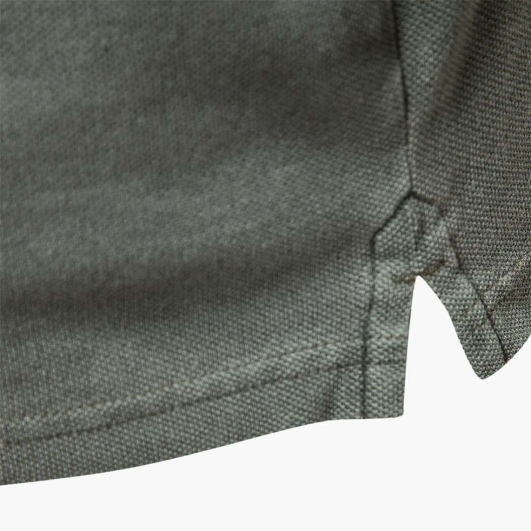 Men's Solid Washed Polo Shirt – Two Button Placket Short Sleeve Casual