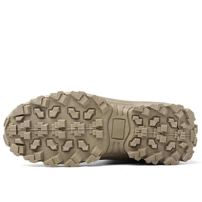 Men's Tactical Hiking Boots – Lace Up Side Zip Chunky Lug Outdoor Work