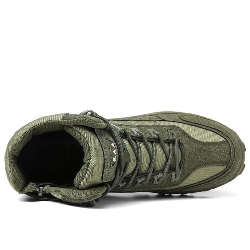 Men's Tactical Hiking Boots – Lace Up Side Zip Chunky Lug Outdoor Work