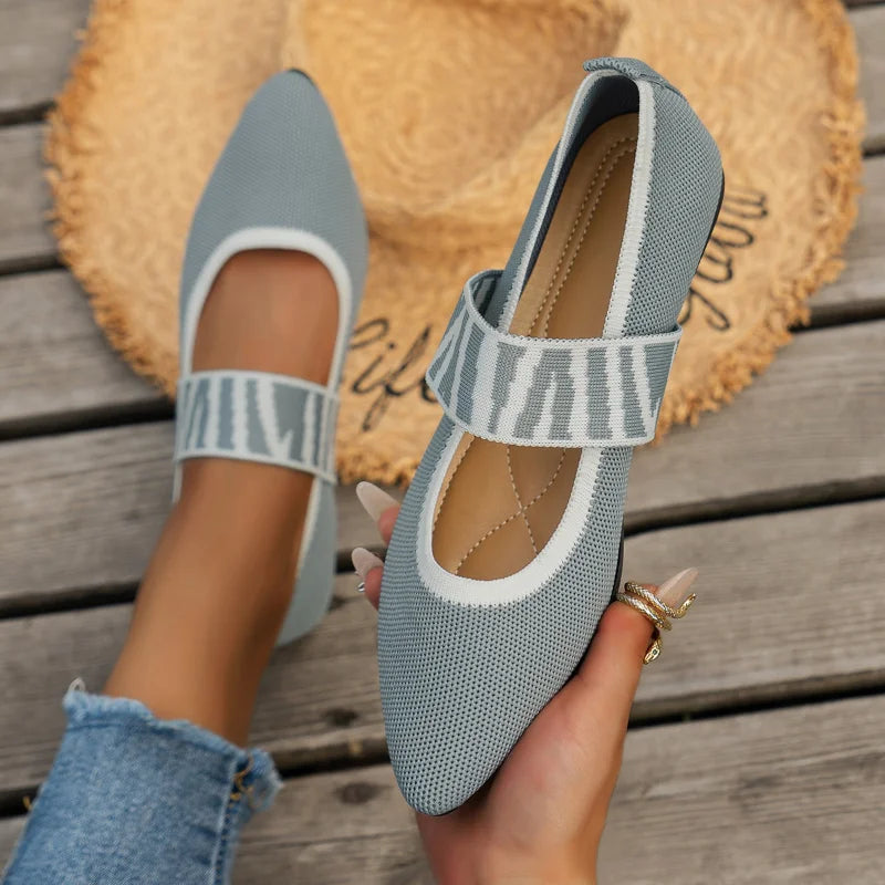 Women's Geometric Mule Shoes – Pointed Toe Instep Strap Casual Everyday