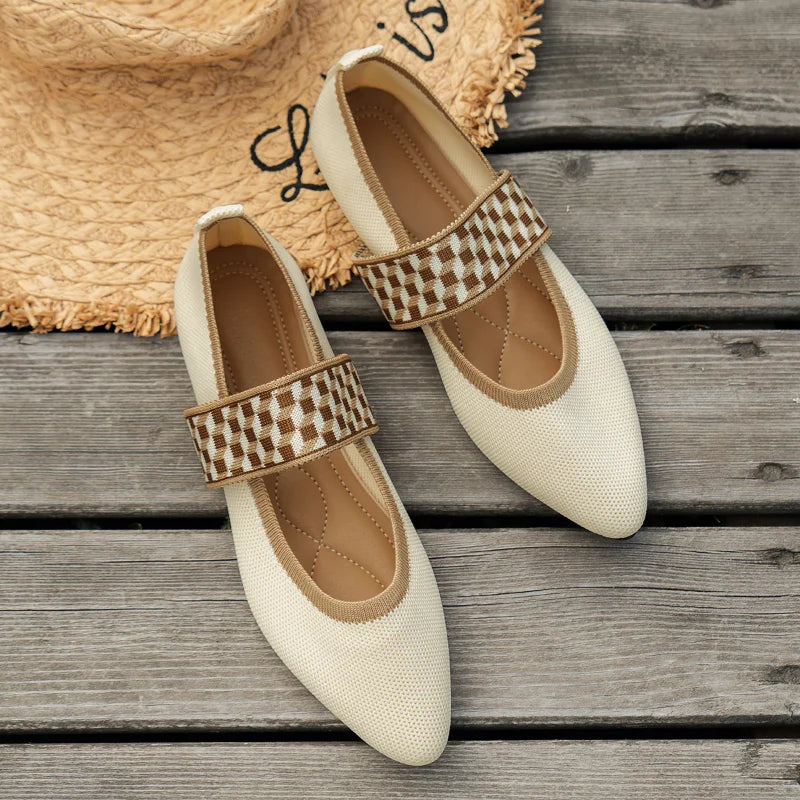 Women's Geometric Mule Shoes – Pointed Toe Instep Strap Casual Everyday