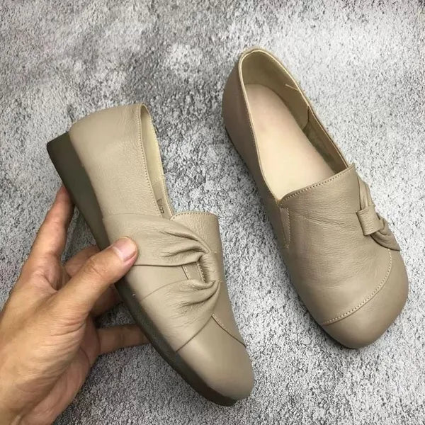 Women's Solid Mule Shoes – Round Toe Bow Detail Slip On Casual Everyday